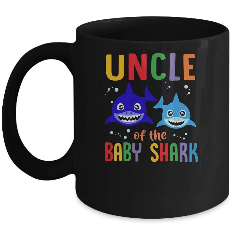 Uncle Of The Baby Shark Birthday Uncle Shark Mug