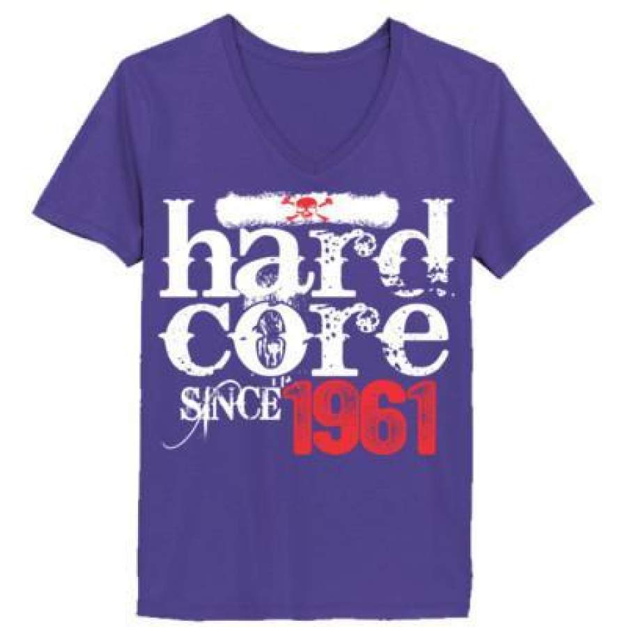 AGR Hard Core Since 1961 – Ladies’ V-Neck T-Shirt