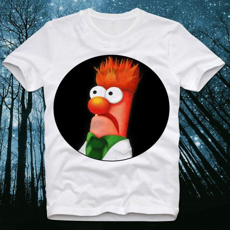 Beaker Muppet Show Muppets Retro Vintage Cult Series Mrs. Piggy Gonzo T Shirt Mens Fashion Round Neck Short Sleeves T Shirt