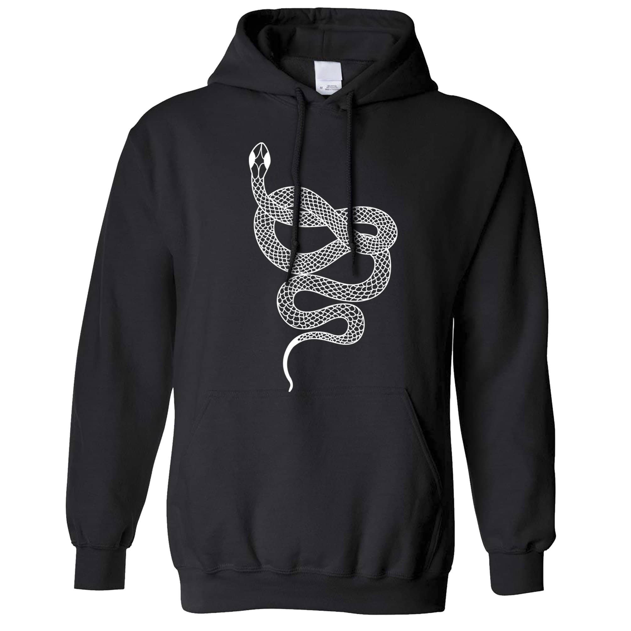 Animal Art Hoodie Illustrated Snake Tattoo Graphic Hooded Jumper