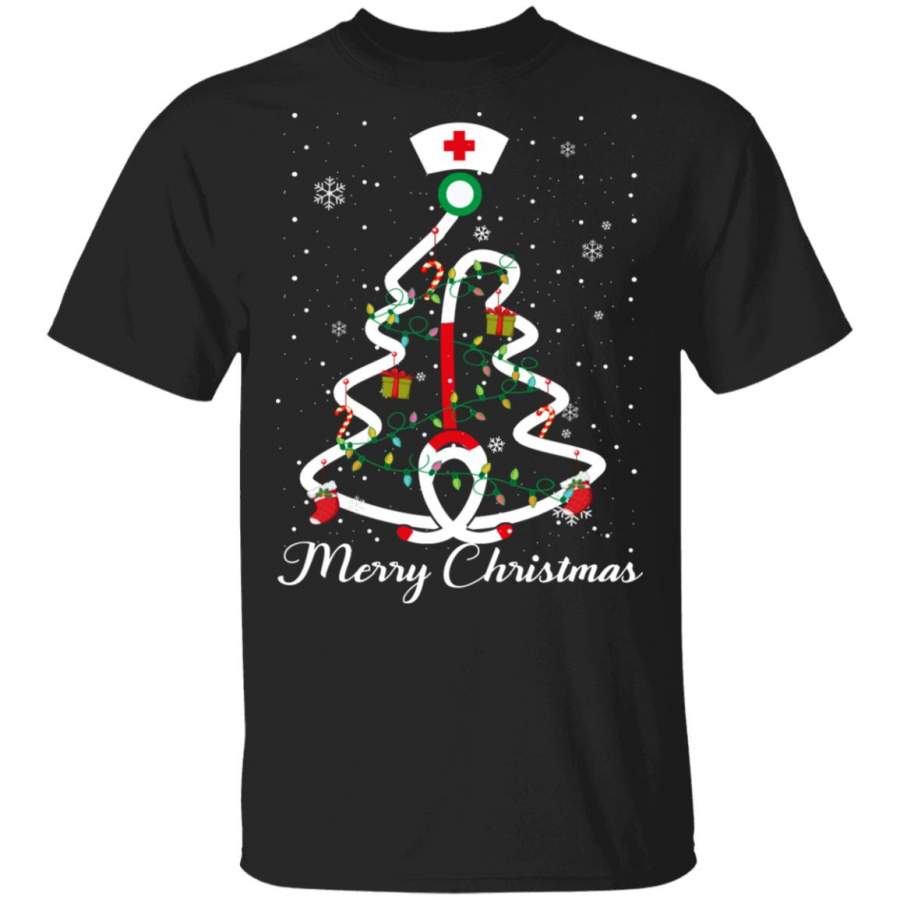 Female Nurse Christmas Tree Christmas Shirt