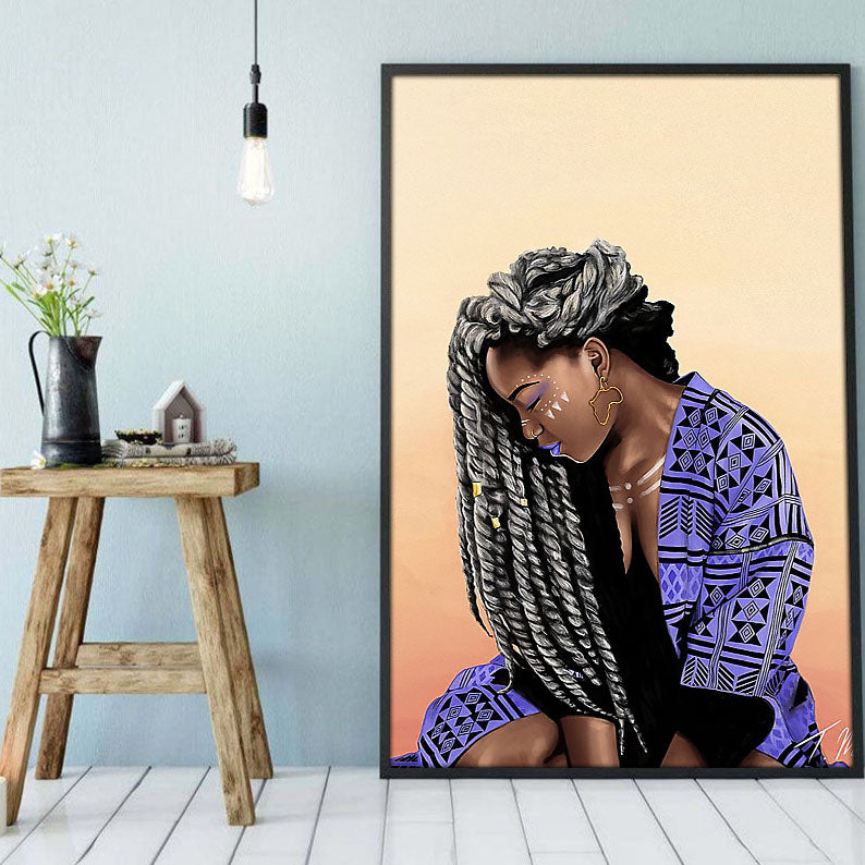 South Africa Custom Canvas Prints Holiday Black Pride Poster Art Prints African Girl African Man Pretty Canvas For The Wall