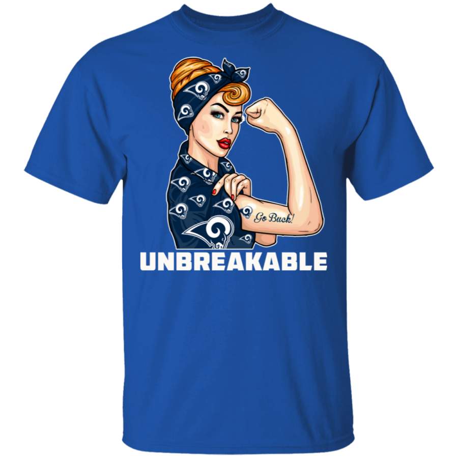 Beautiful Girl Unbreakable Go Los Angeles Rams T Shirt