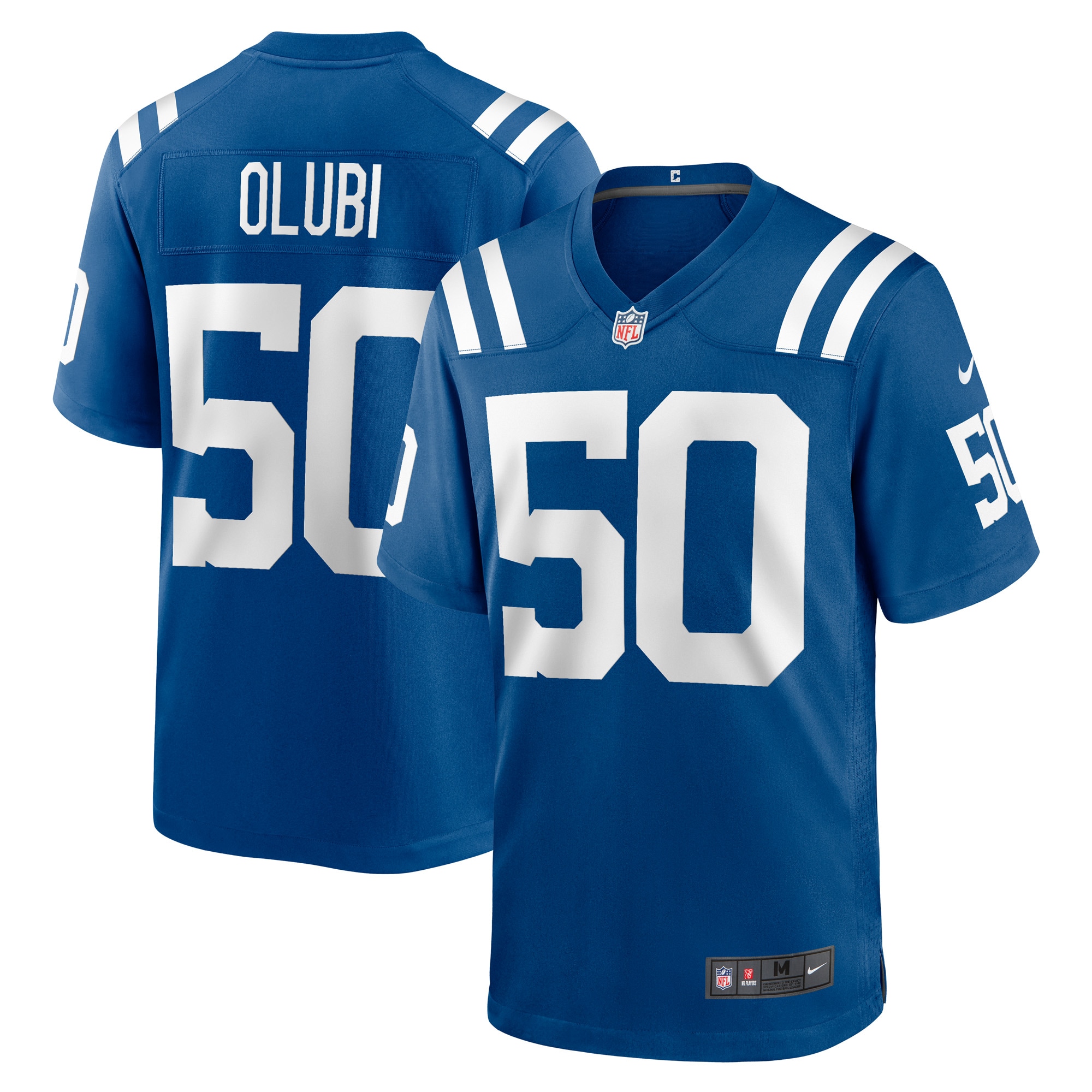 Segun Olubi Indianapolis Colts Game Player Jersey – Royal