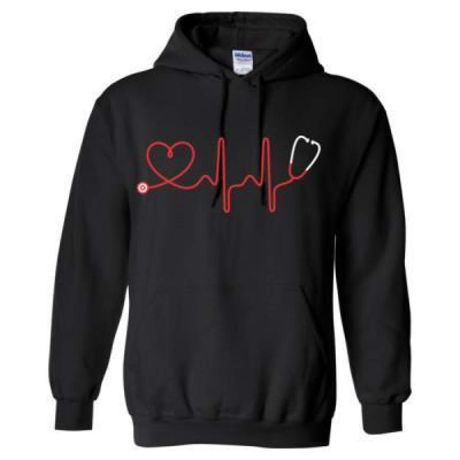 AGR Stethoscope And Heart – Heavy Blend™ Hooded Sweatshirt