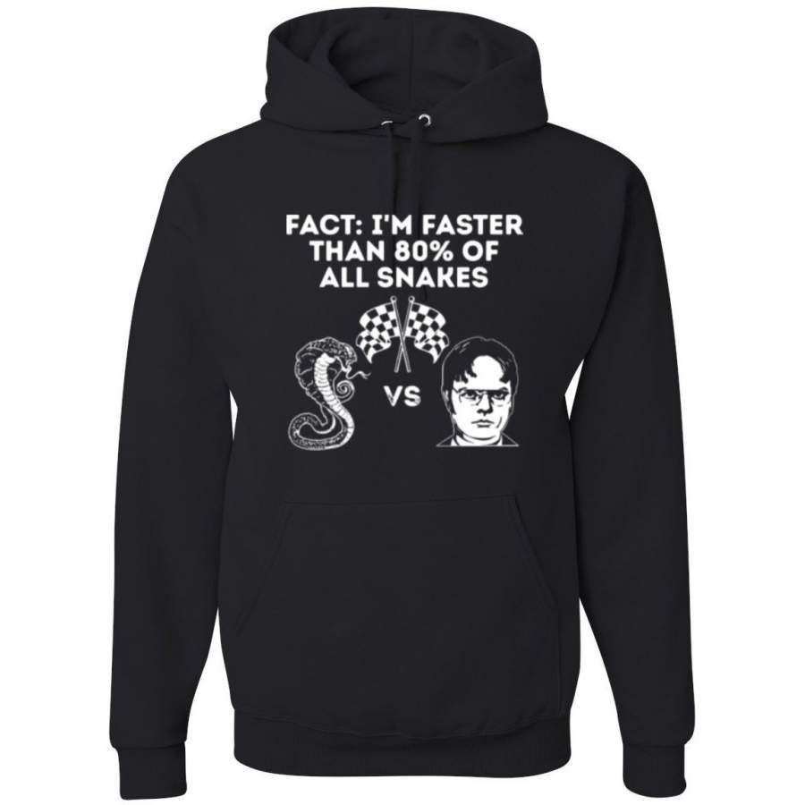 Fact: I’m Faster Than 80% Of All Snakes White Pop Culture Graphic Hoodie Sweatshirt