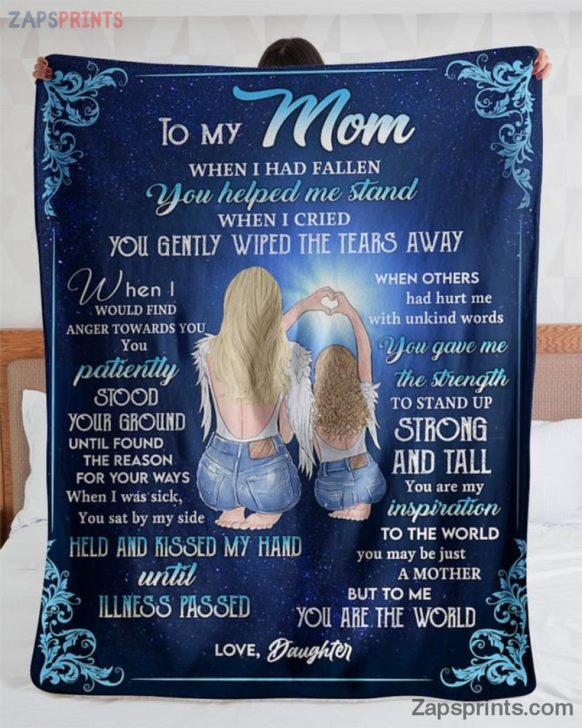 To My Mom You Are The World Mothers Day Blanket