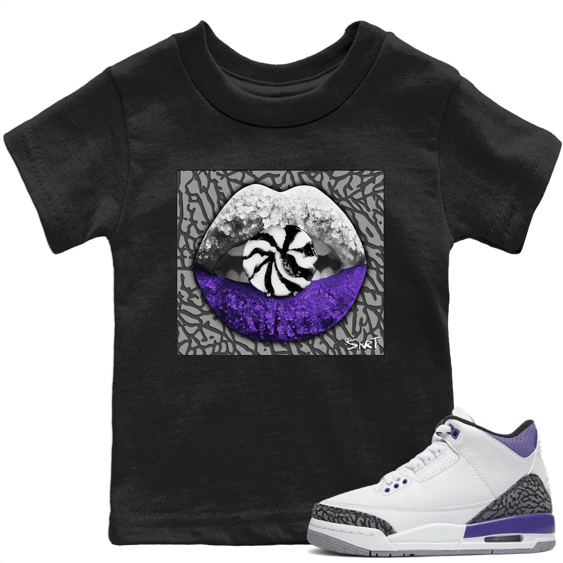 Lips Candy T-Shirt – Air Jordan 3 Dark Iris Baby & Youth