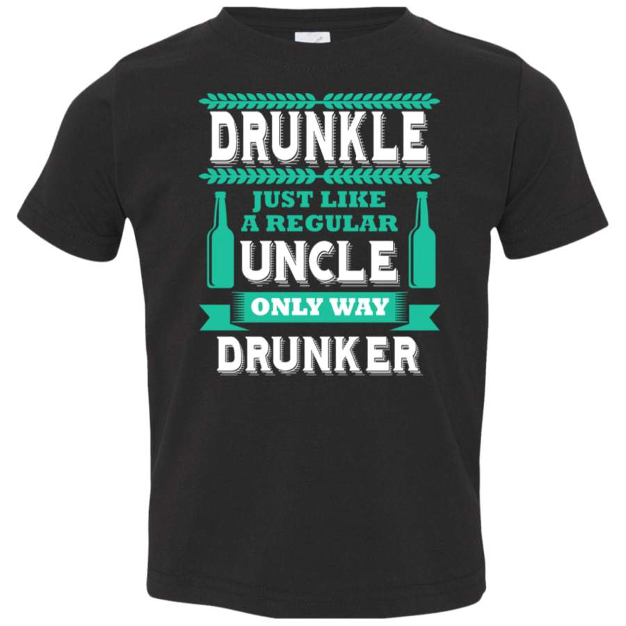 AGR Drunkle Funny Drunk Uncle Definition Gag Gift Men Toddler Jersey T-Shirt