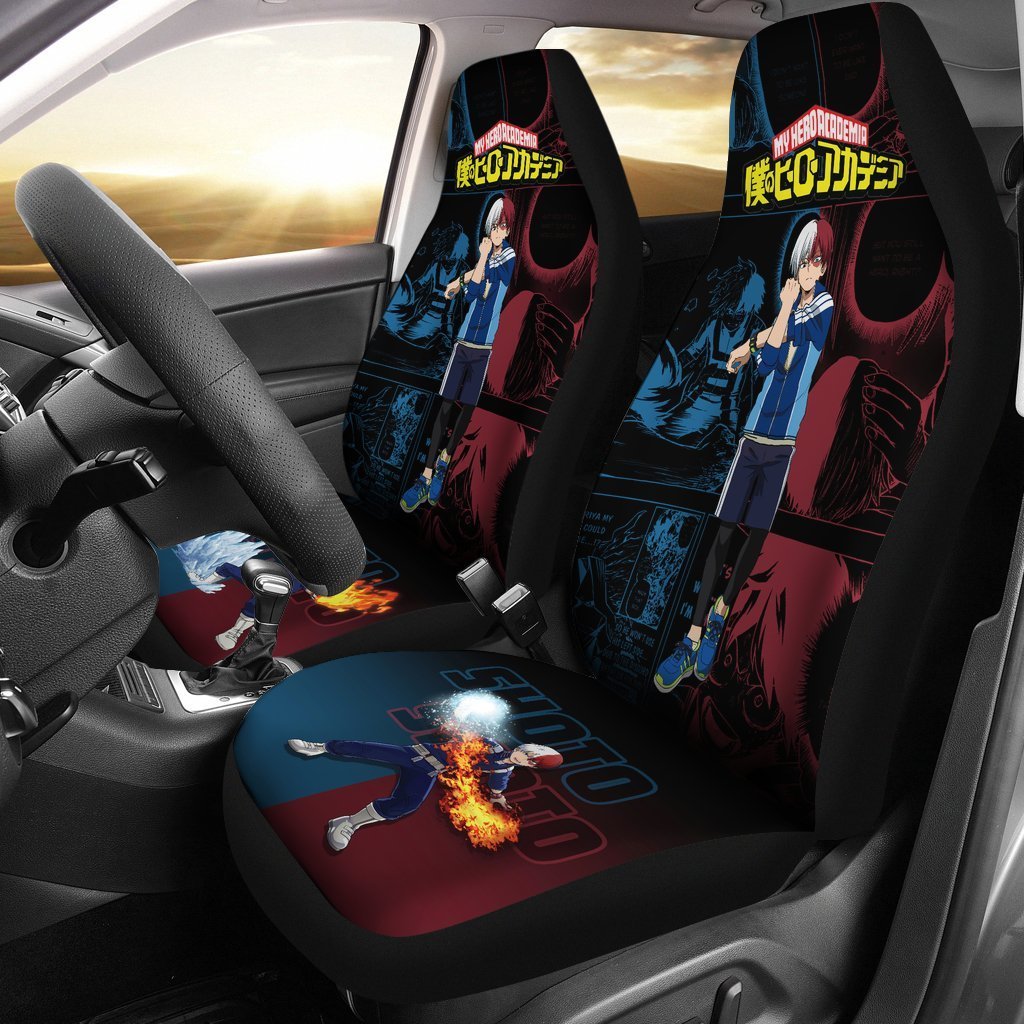 My Hero Academia Manga Mixed Anime Shoto Todoroki Car Seat Covers