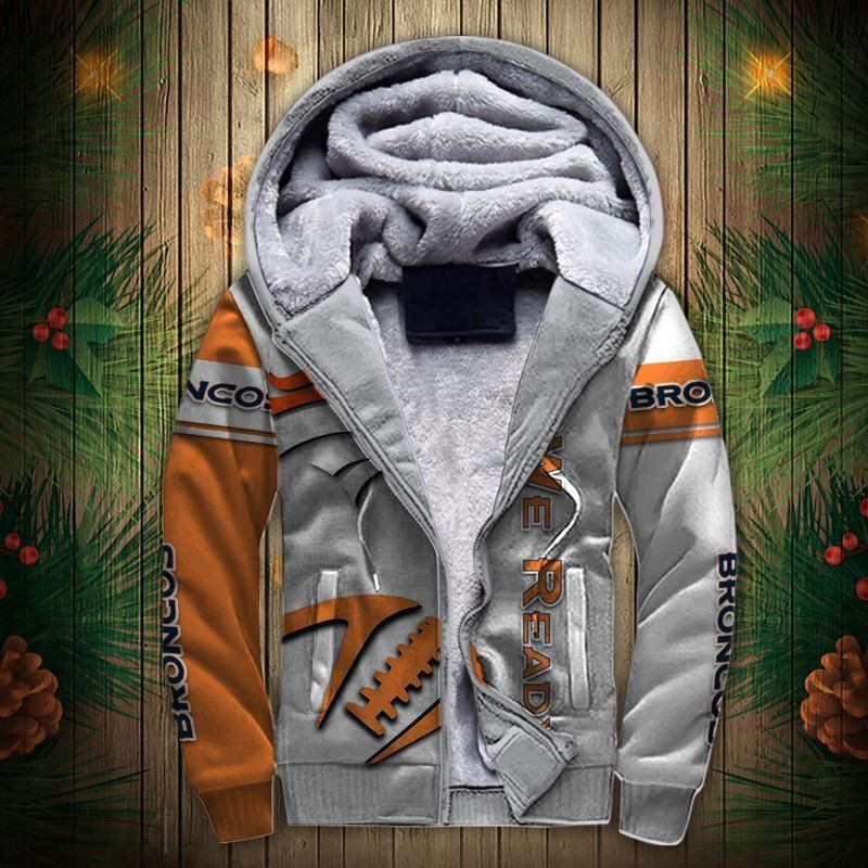 Denver Broncos Fleece Jacket 3D Graphic Balls