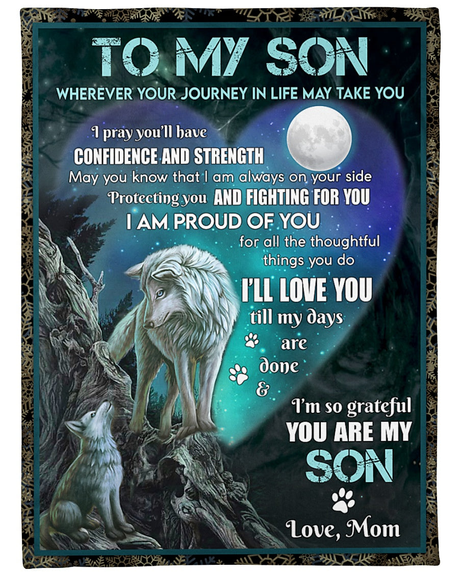 To My Son Blanket – I’M So Grateful You Are My Son Gift For Son From Mom Birthday Home Decor Bedding Couch Sofa Soft And Comfy Cozy