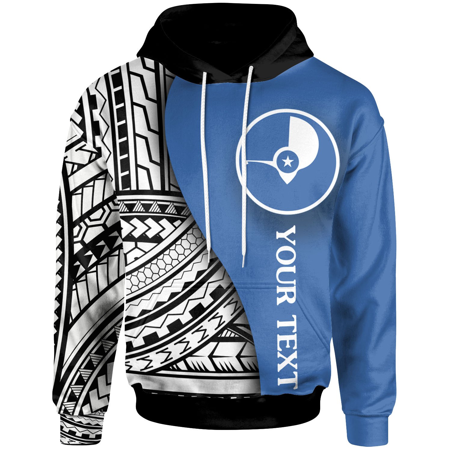 Yap Custom Personalised Hoodie – Coat Of Arm and Polynesian Patterns – BN26