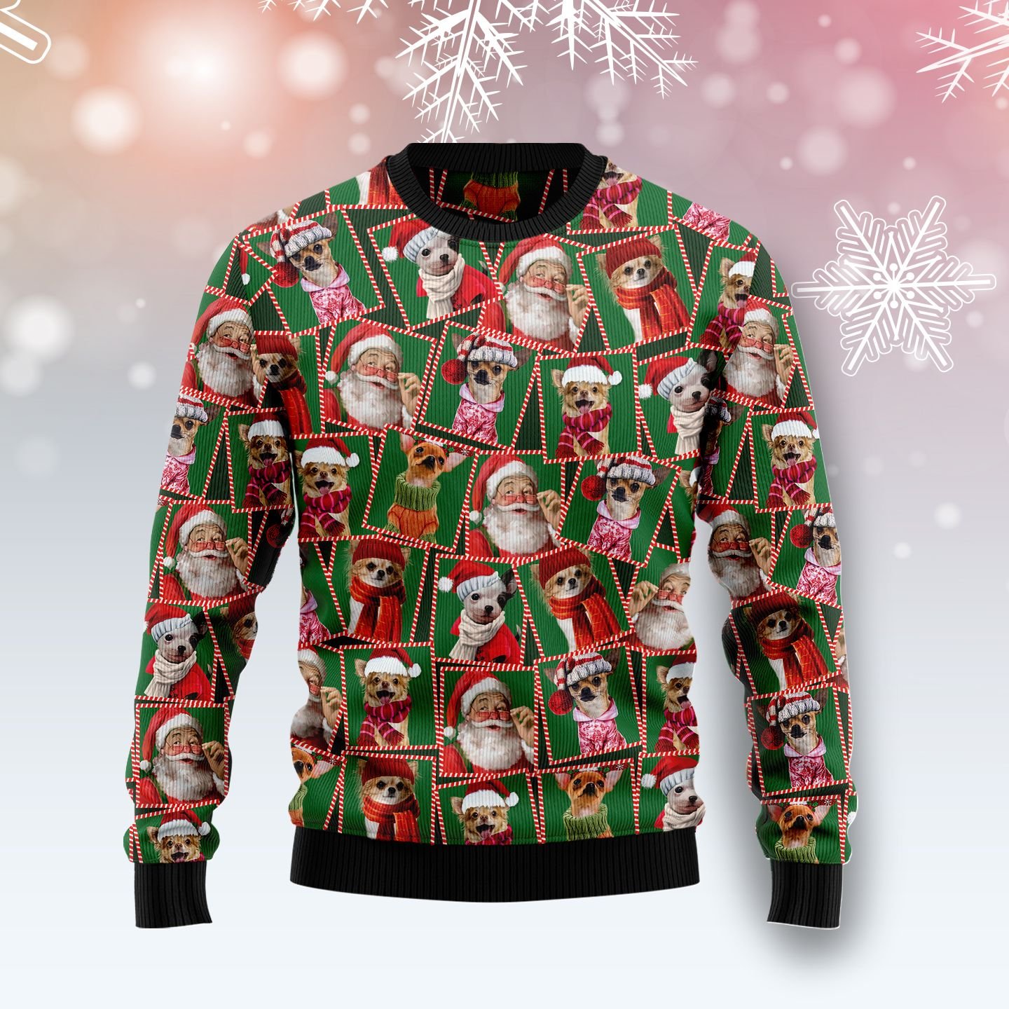 Chihuahua Santa Claus Ugly Christmas Sweater | For Men & Women | Adult | Us5857