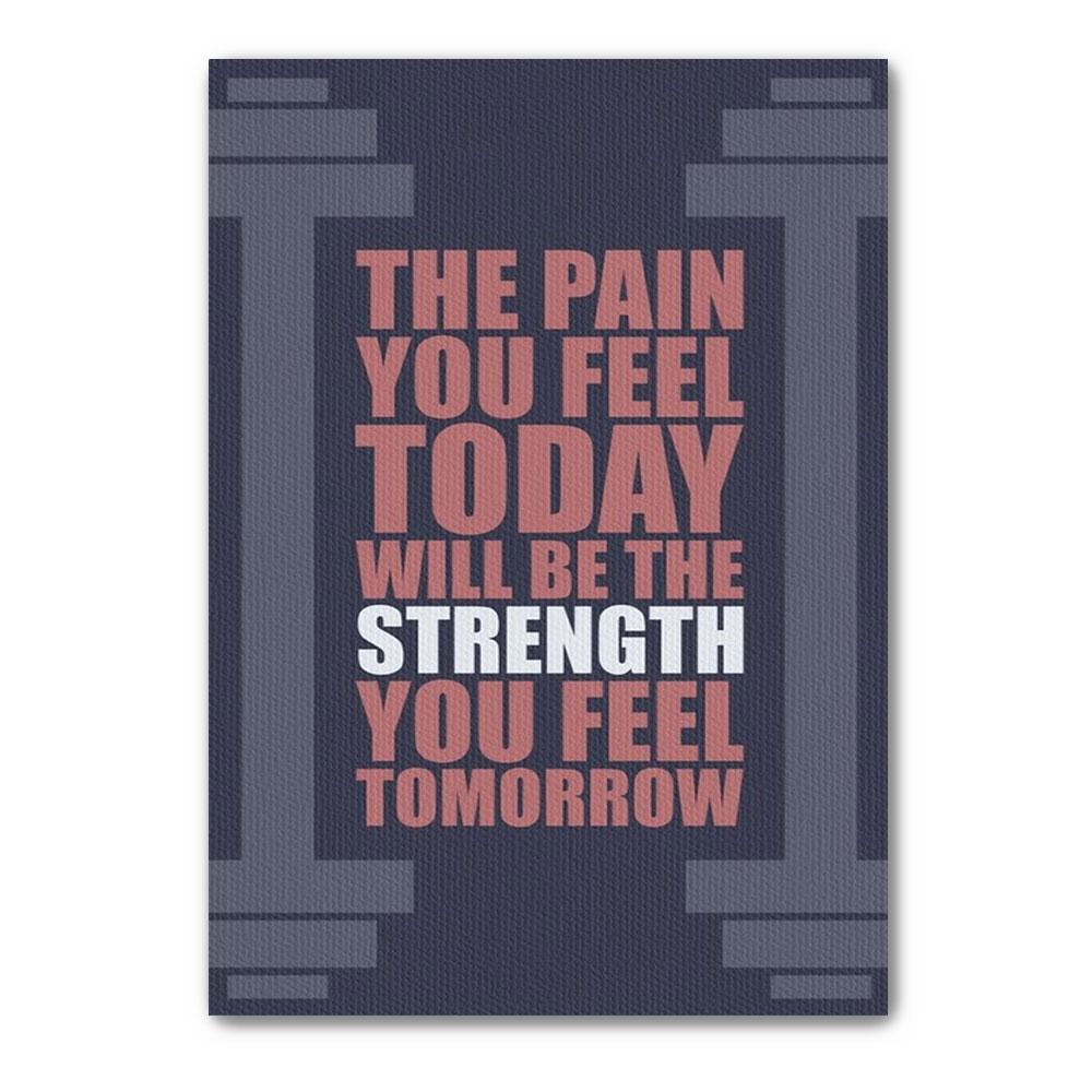 Poster Canvas The Pain You Feel Today Will Be The Strength You Feel Tomorrow Fitness Decor, Gym Poster Wall Decor, Poster Gift Decor Home Decor Wall Art Visual Art
