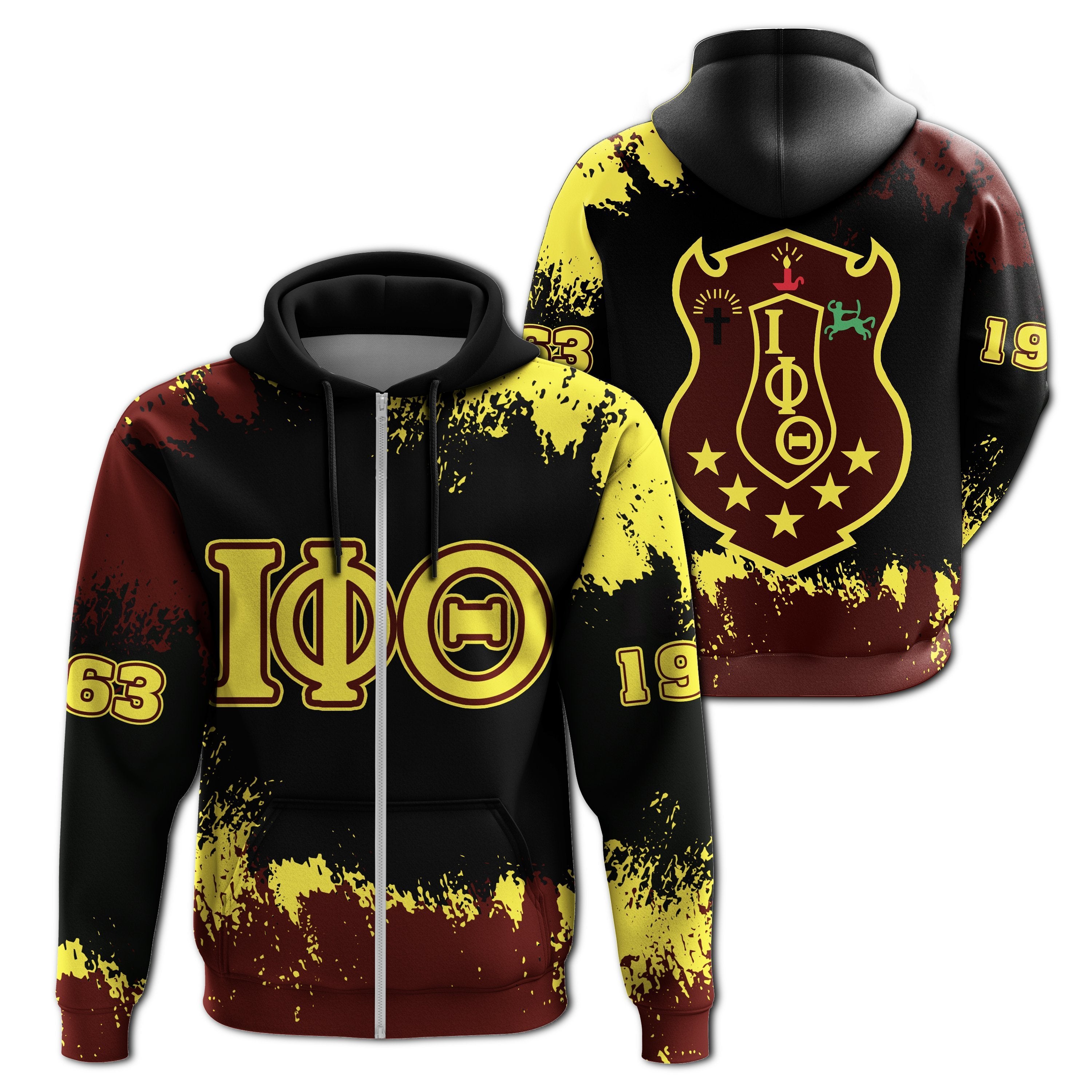 Greek Life Hoodie – Iota Phi Theta Zip Hoodie – Face Style