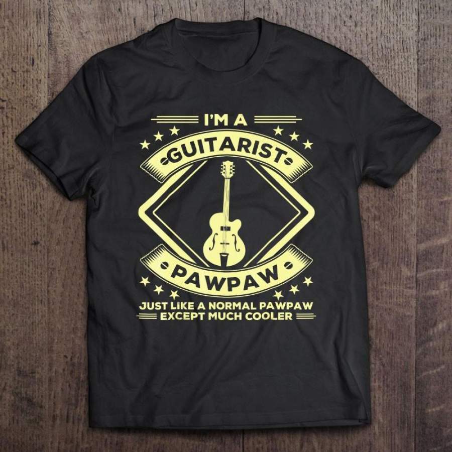 Guitarist Paw Paw Shirt Funny Guitar Player