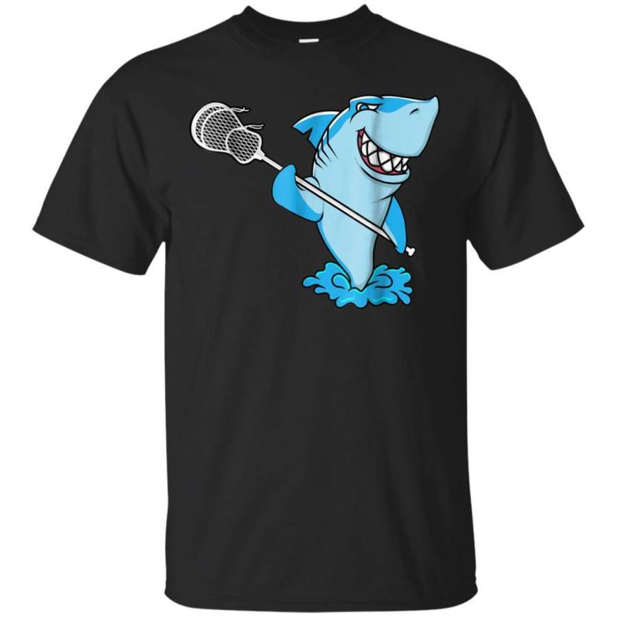 AGR Funny Lacrosse Shark Tshirt Lacrosse Shark Lovers Gift Jaq T-shirt