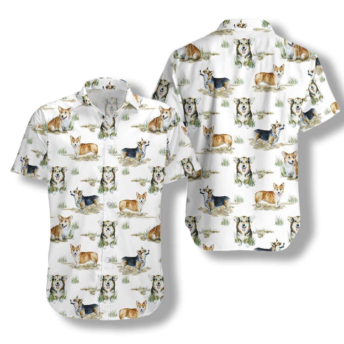 Smiling Corgi Hawaii Shirt Unisex Adult Ha37829