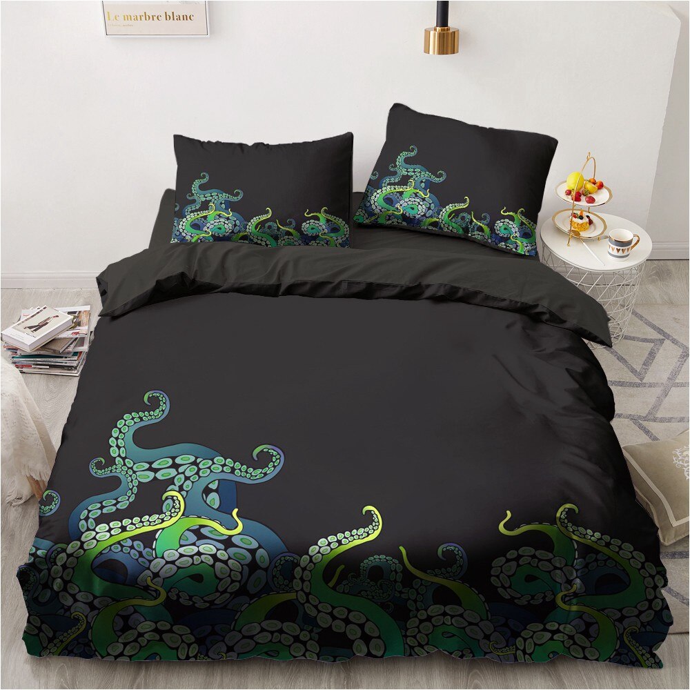 3D Abstract Bedding Set Black King Queen Full Single Size Bed Linen Duvet Cover Pillowcase Cover Children Adult Bedclothes