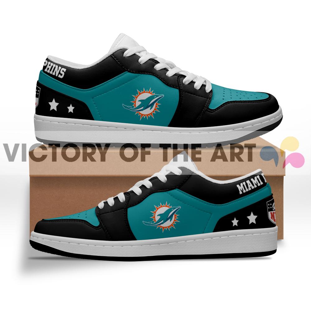 Gorgeous Simple Logo Miami Dolphins Low Jordan Shoes