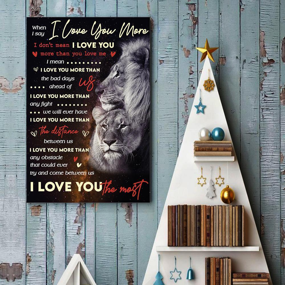 To My Beloved I Love You More Canvas And Poster