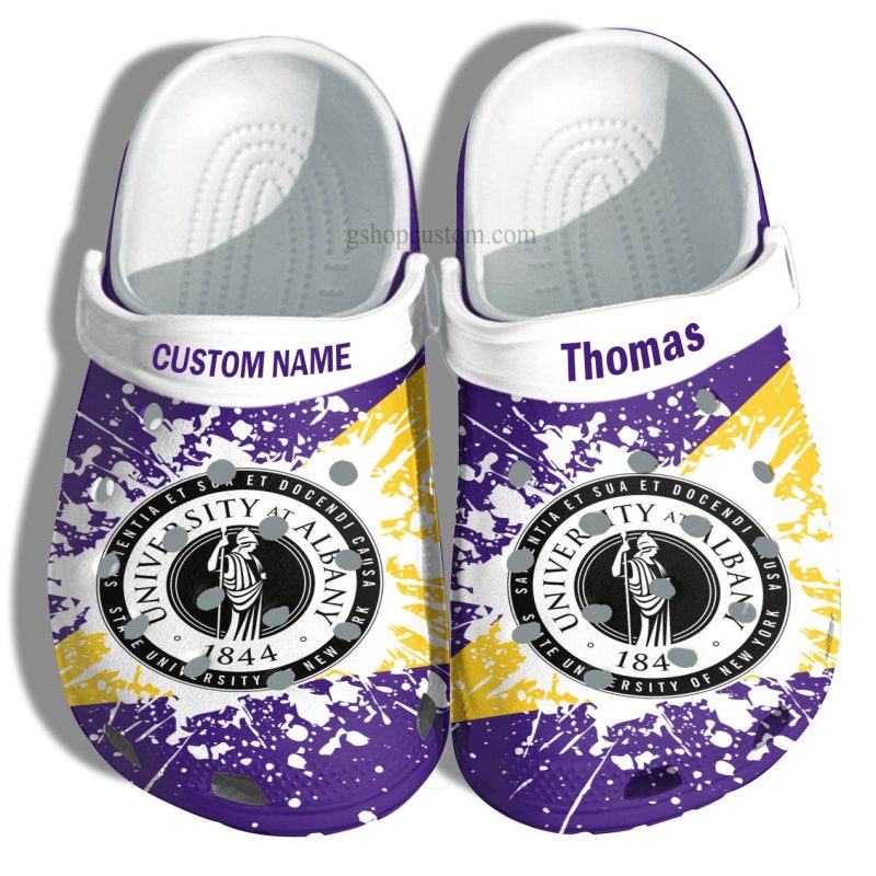 University At Albany Graduation Gifts Croc Shoes Customize- Admission Gift Shoes