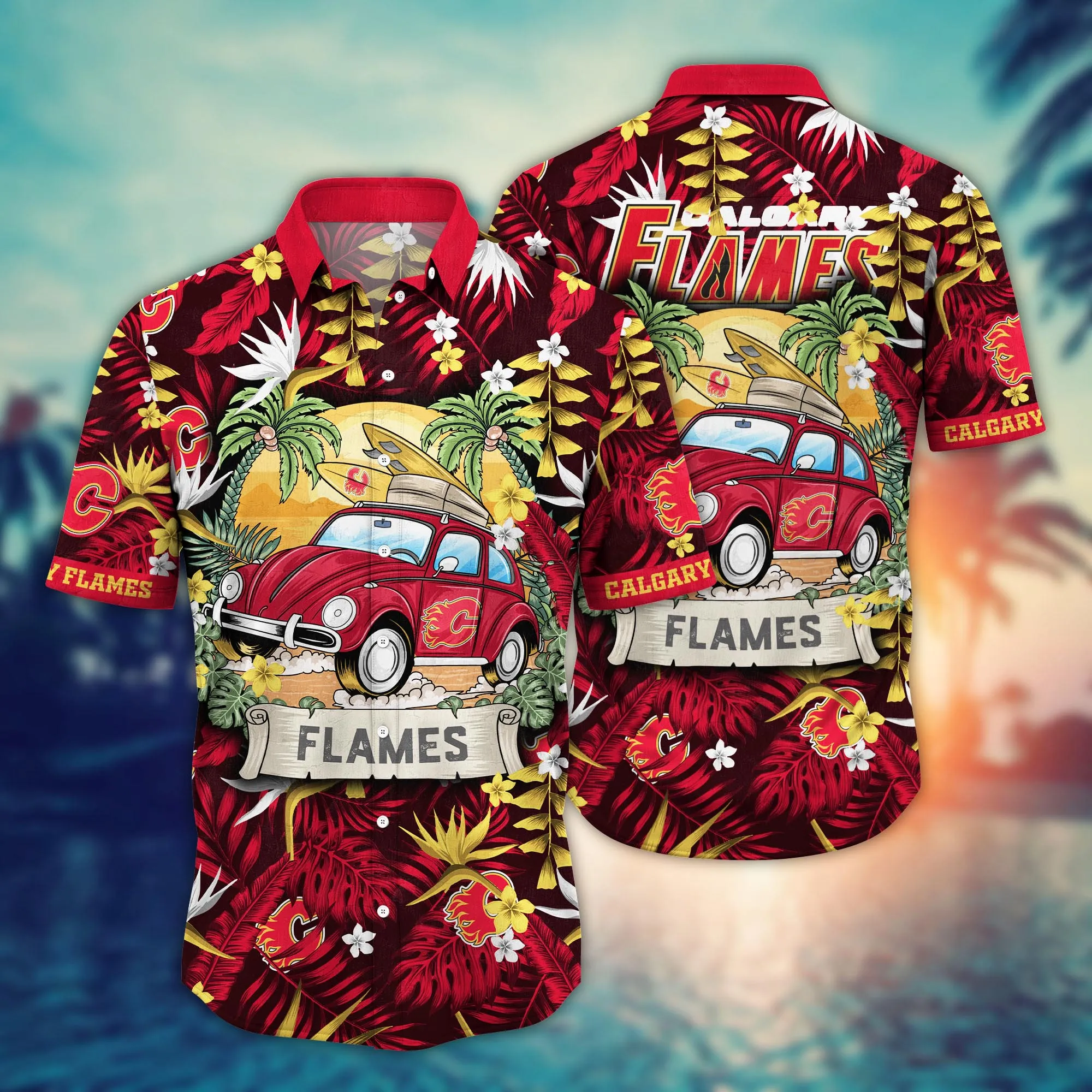 Calgary Flames Nhl Hawaiian Shirt Shortstime Aloha Shirt