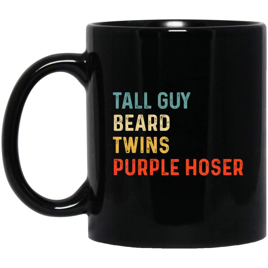 Tall Guy Beard Twins Purple Hoser Vintage Coffee Mug