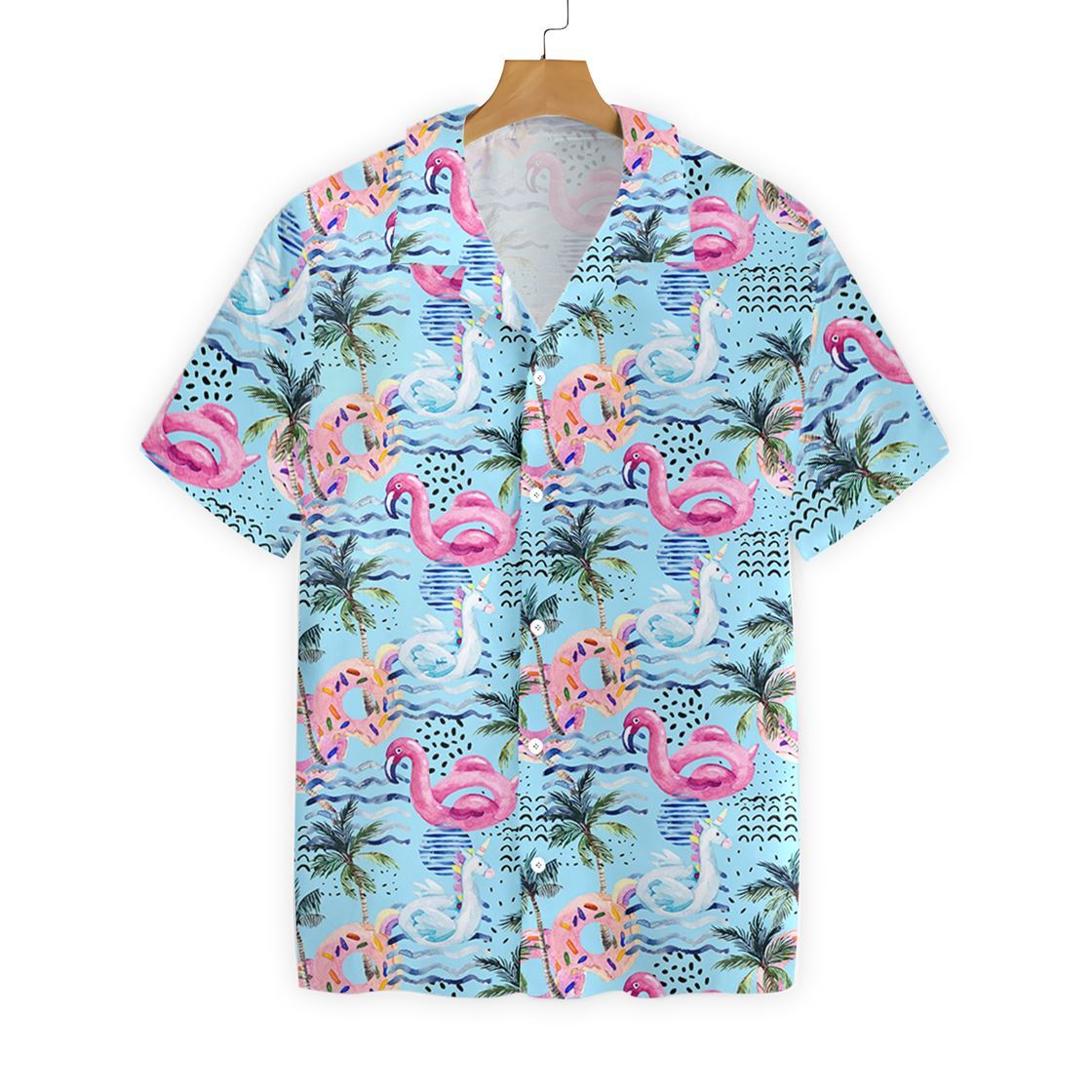 Flamingo Hawaiian Shirt Balloon Unicorn Summer Pool Ha8053