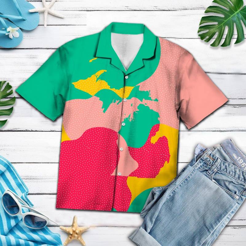 Amazing Colorful Michigan H7843 – Hawaiian Shirt