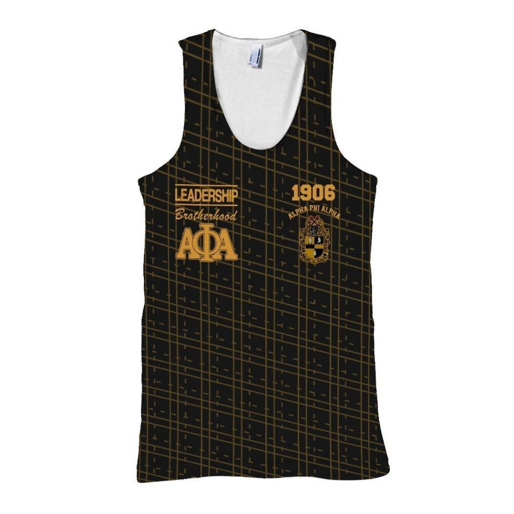 Wonderprint Tank Top  Alpha Phi Alpha Plaid Tank Top