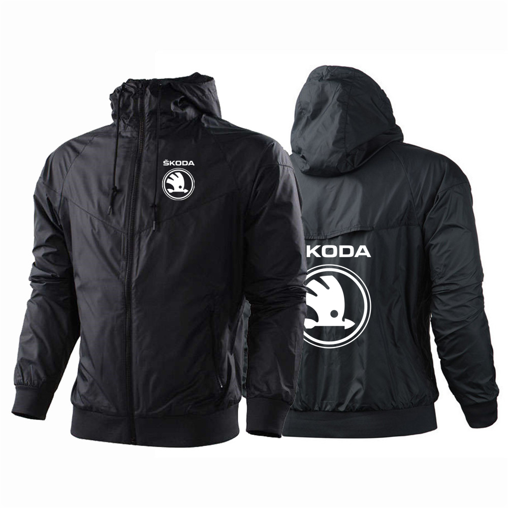 2022 New Men’s Casual Skoda Car Logo Sweatshirt Fitness Printing Hoodies Spring Autumn Jacket Harajuku Hooded Windbreaker Coats alx