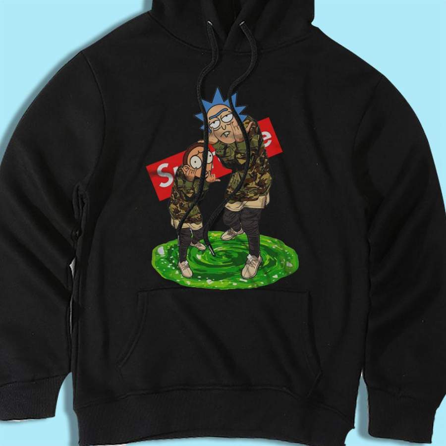 New Rick and Morty Schwifty Men's Black Hoodie