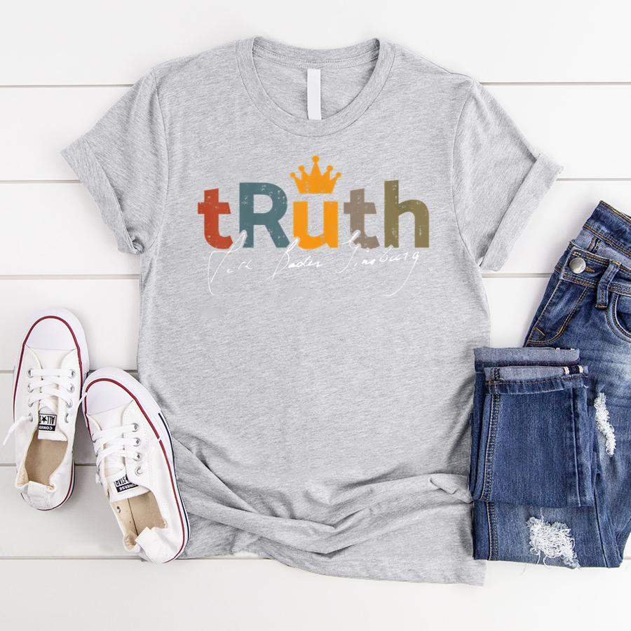 Womens Ruth Bader Ginsburg Truth Crown V Neck  T-Shirt