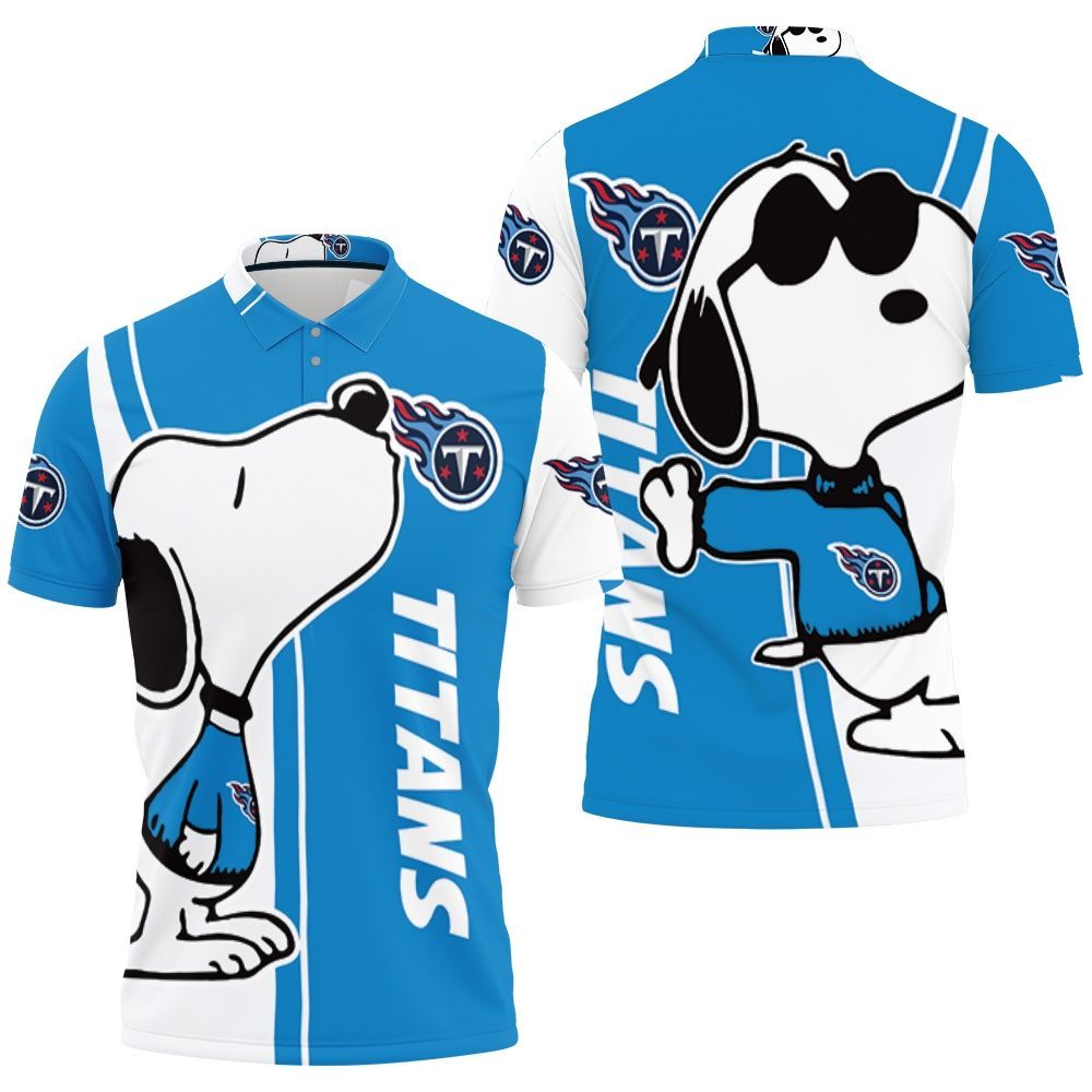 Tennessee Titans Snoopy Lover 3D Printed Polo Shirt