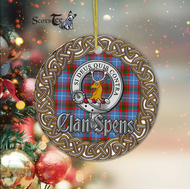 Spens Celtic Ring Plaid Ornament Gift. Christmas Tree Ornament Tartan Ornament Great Christmas Ornaments Gift