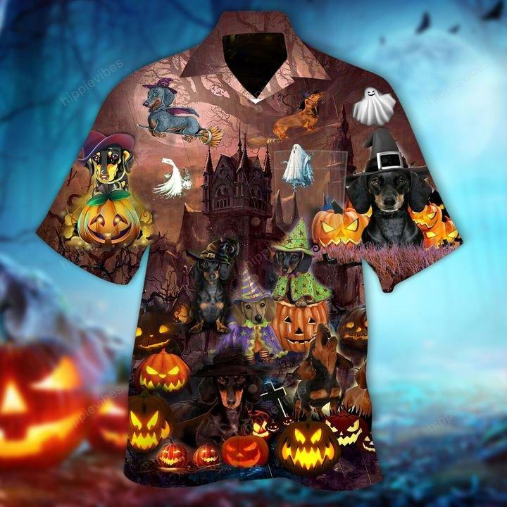 Amazing Dachshund Halloween Aloha Hawaii Shirts For Men Women Ha100524