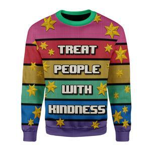 Treat People With Kindness Ugly Christmas Sweater | Unisex | Full Size | Adult | Colorful | US3531