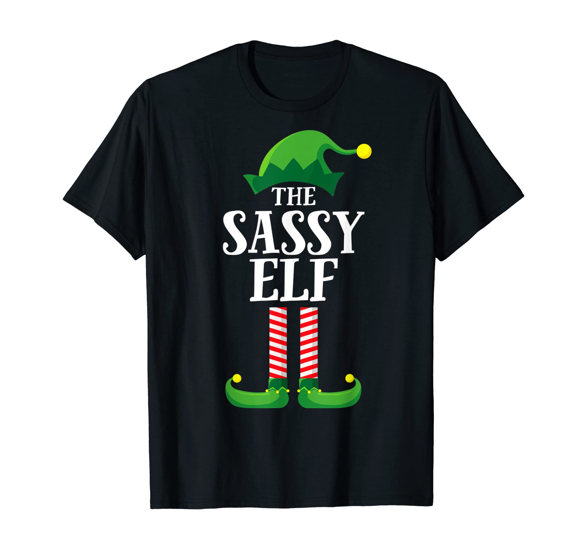 Sassy Elf Matching Family Group Christmas Party Pajama T-Shirt