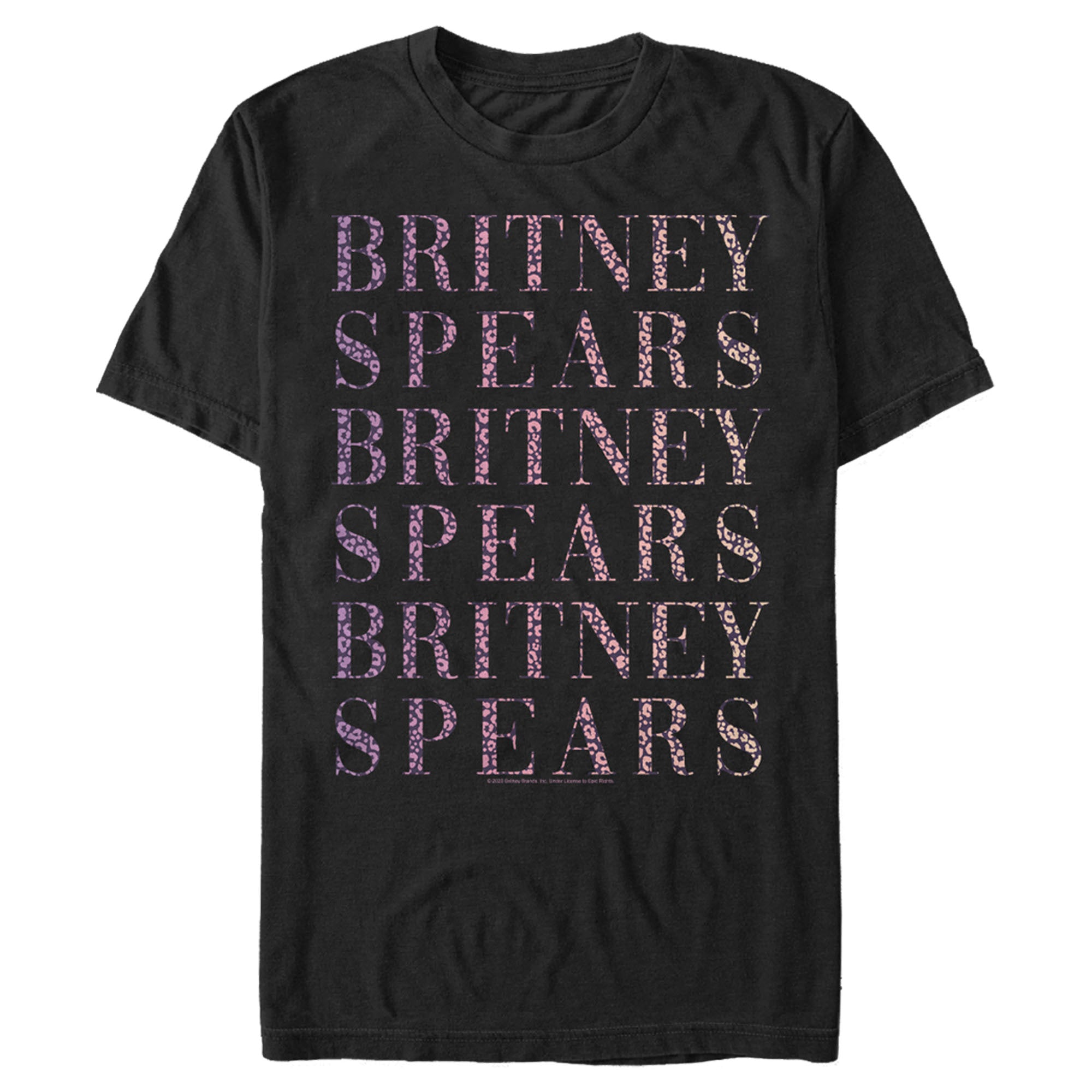 Britney Spears Men’S Cheetah Repeating Name  T-Shirt