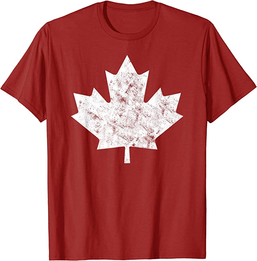 Canada Maple Leaf Vintage Red Canadian Flag Canada Day T-Shirt