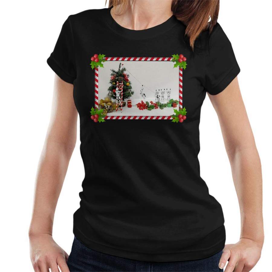 Original Stormtrooper Christmas Tree Candy Cane Slide Women’s T-Shirt