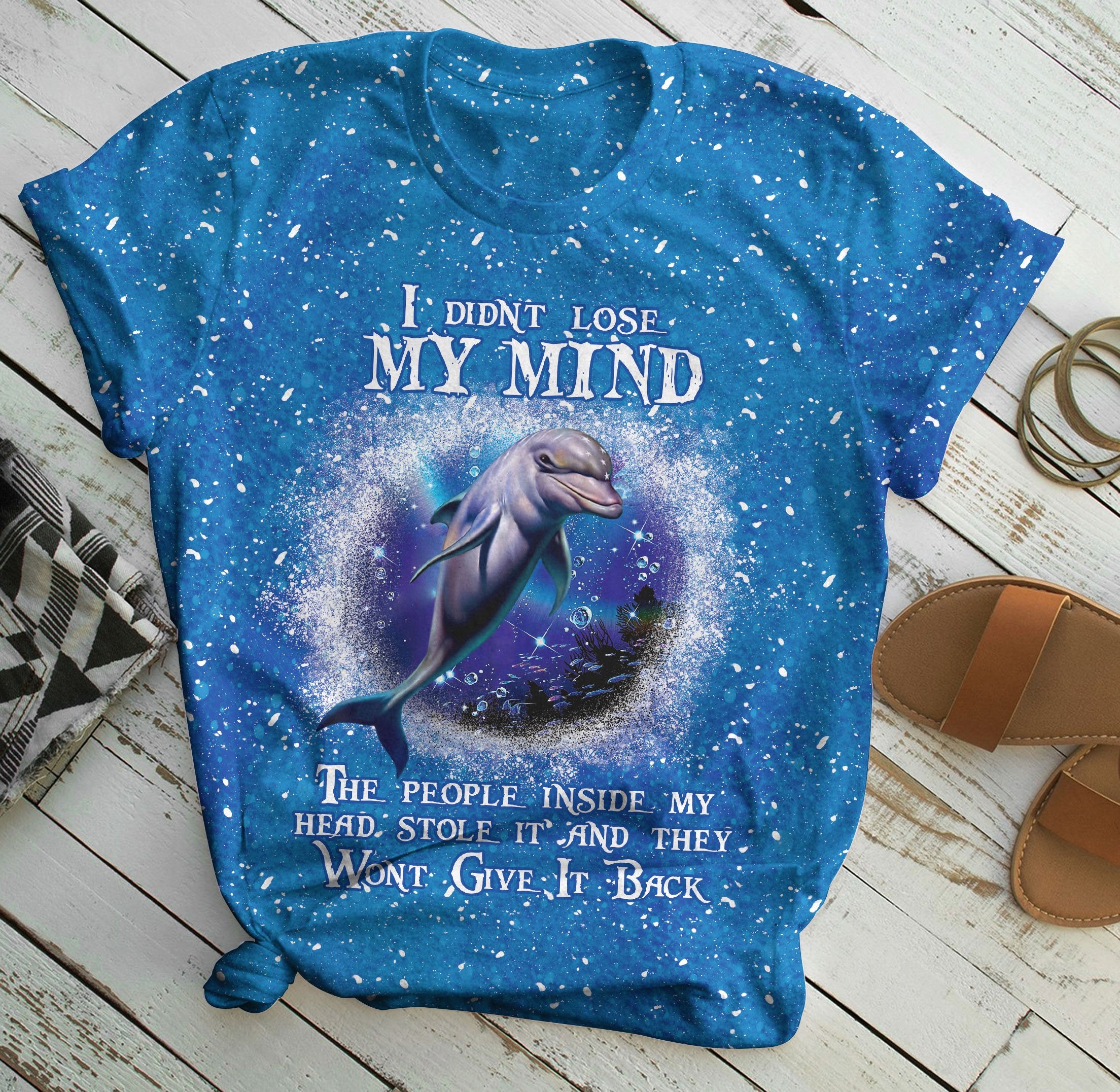 Fun Car Decor Dolphin Didnt Lose My Mind  All Over Print T-Shirt