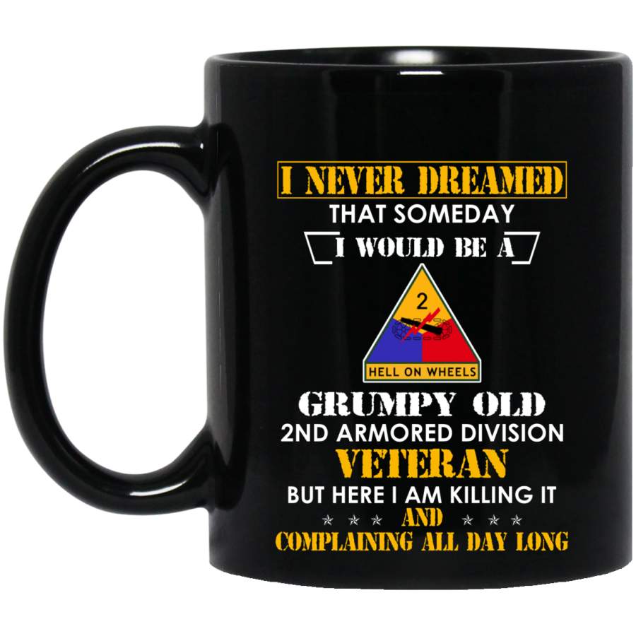 Grumpy Old 2nd Armored Division Shirt Funny Veterans Day Christmas Gift Mug