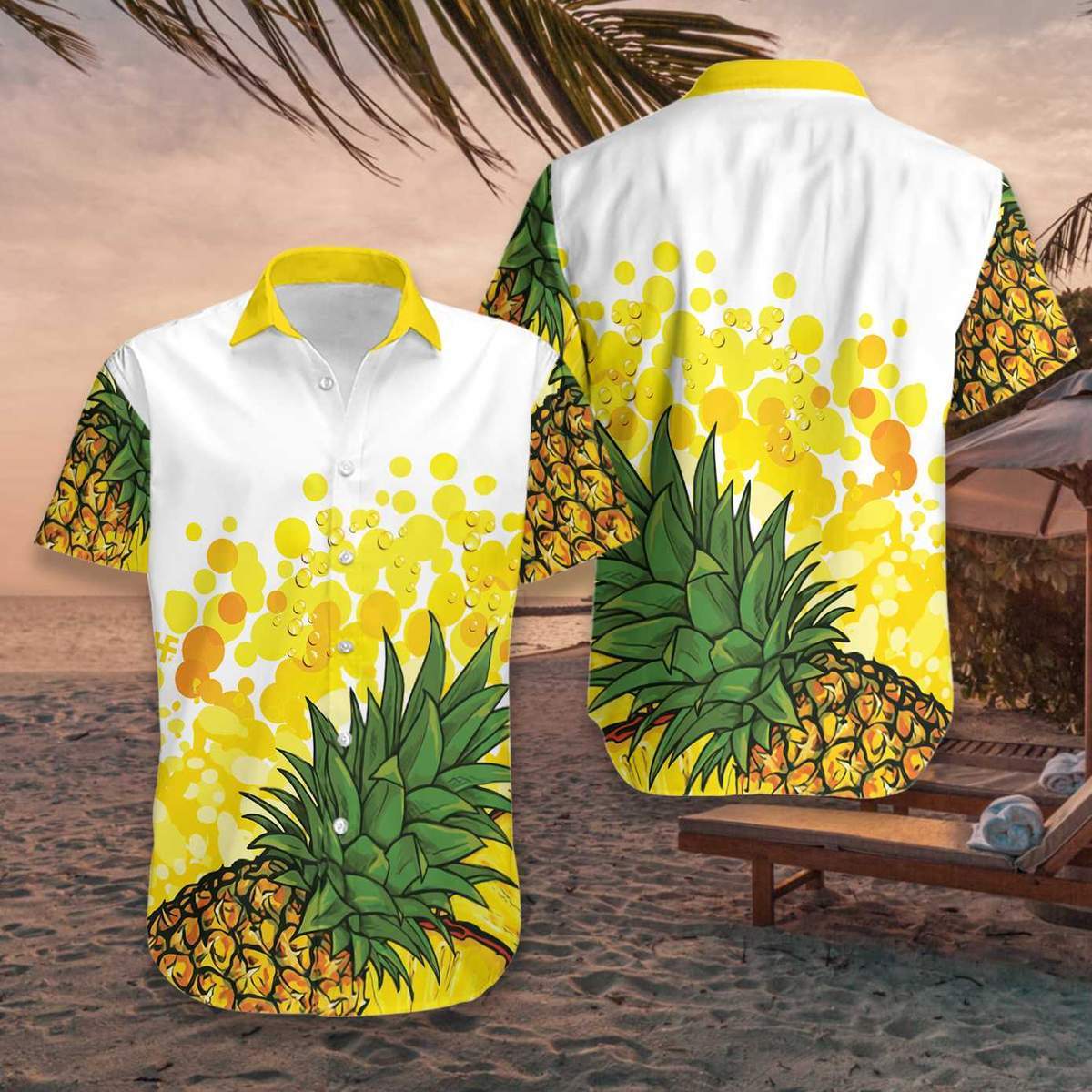 Pineapple Pattern Hawaii Shirt For Men Women Ha44351