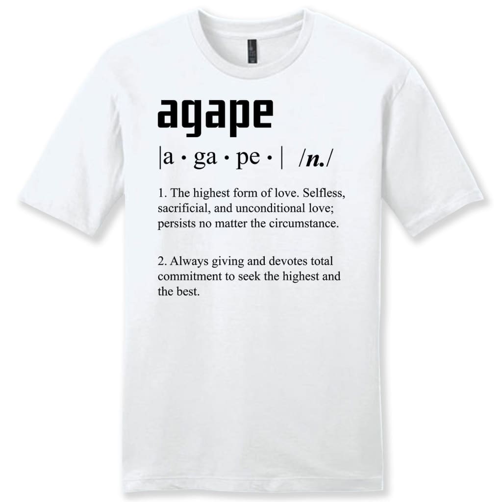 Agape Love Definition Mens Christian T-Shirt