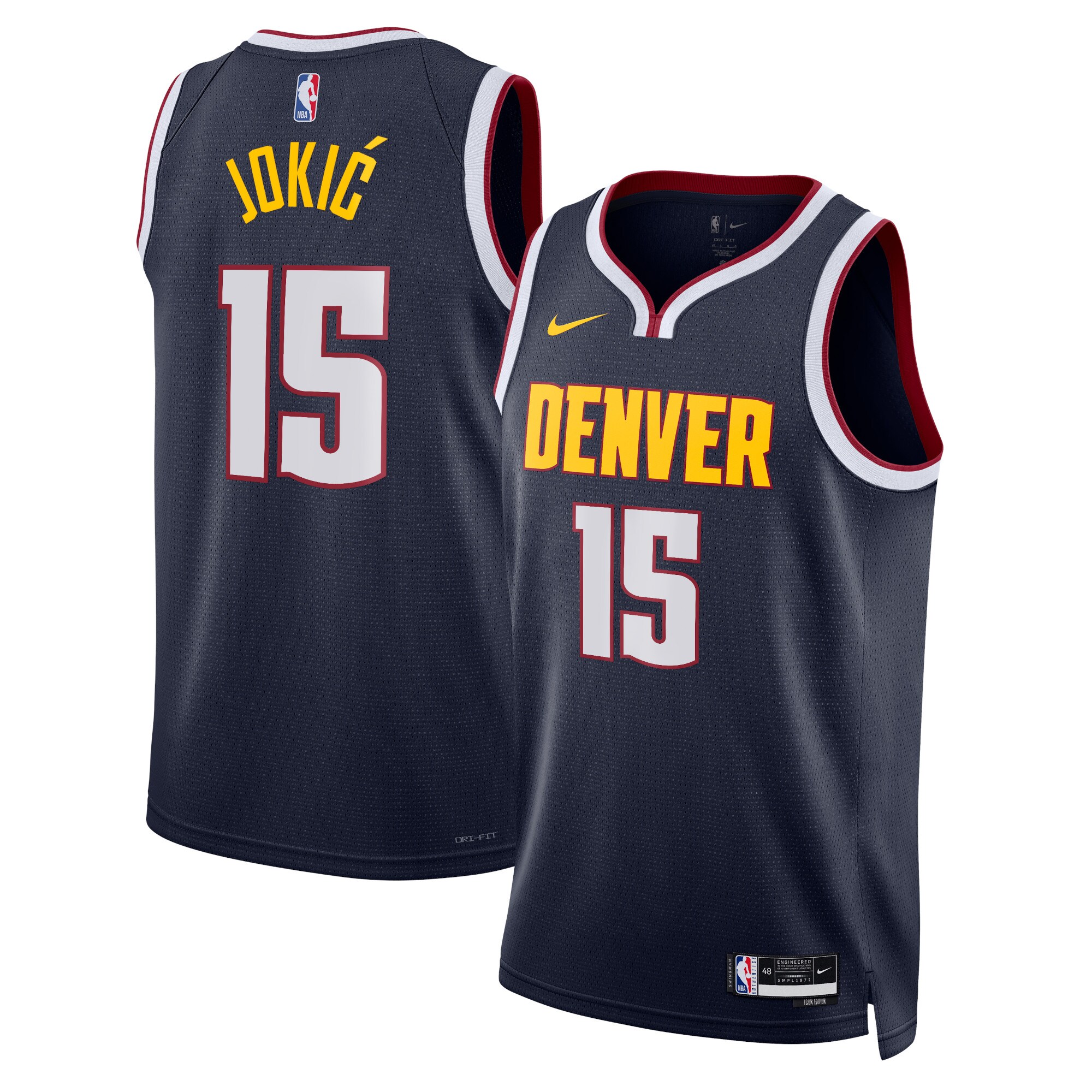 Denver Nuggets Icon Edition Swingman Jersey – Navy – Nikola Jokic – Unisex