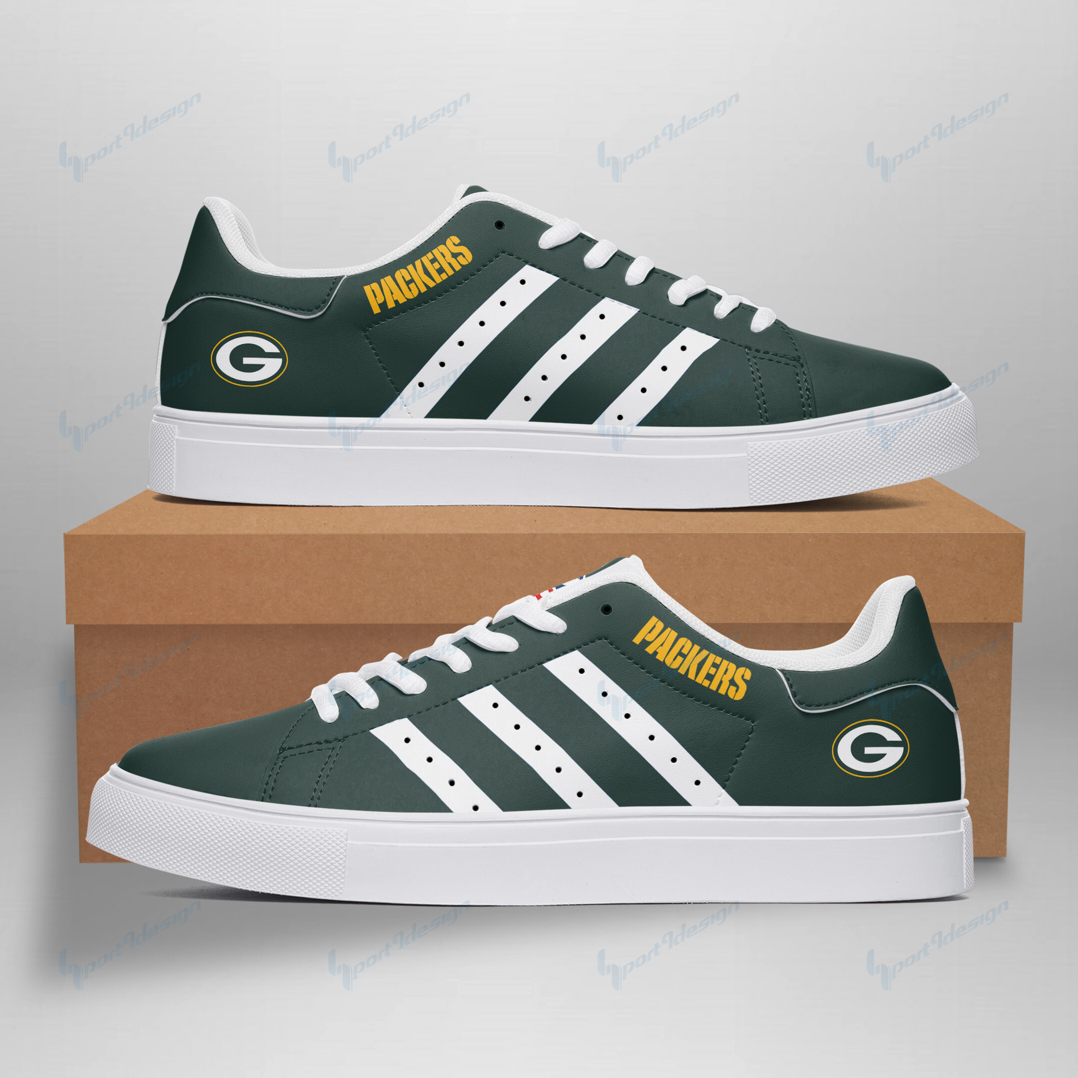 Green Bay Packers Ss Custom Sneakers Bg124