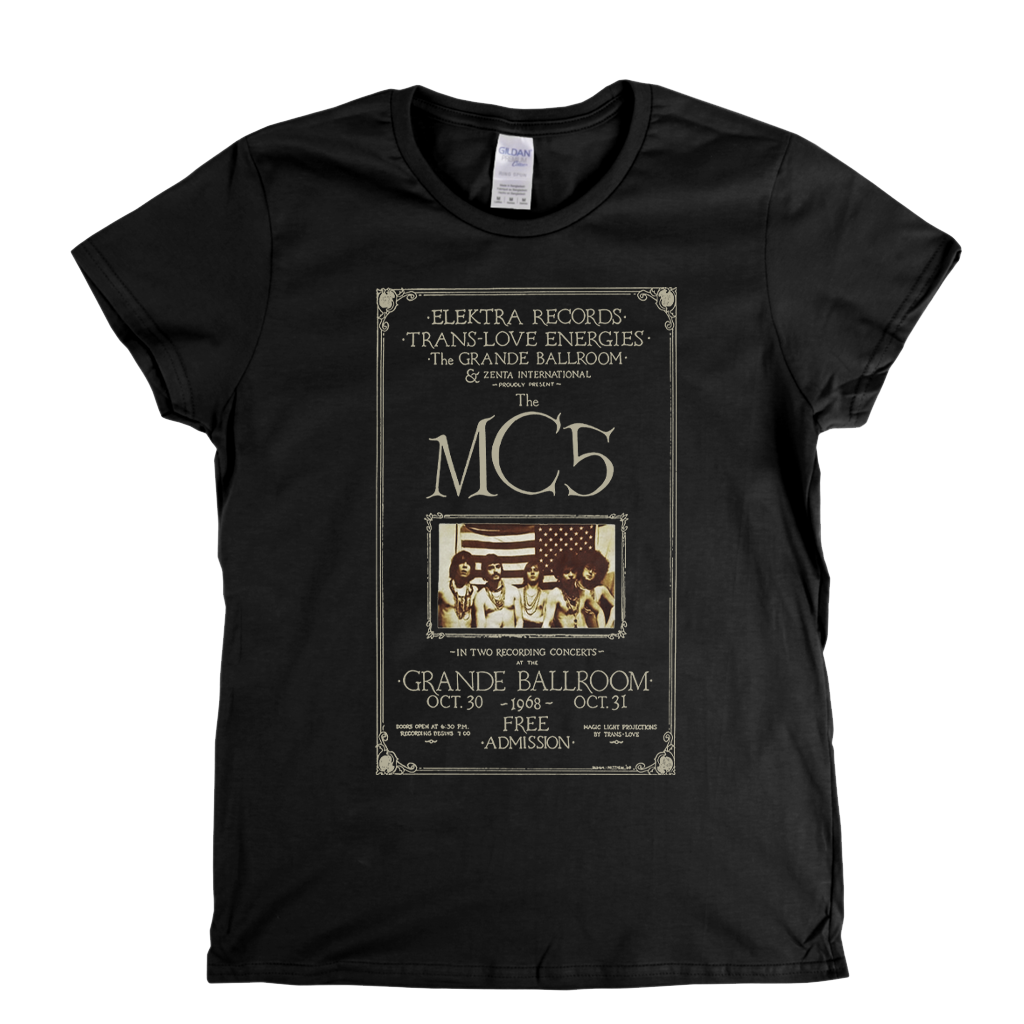 Mc5 Grande Ballroom Poster Womens T-Shirt